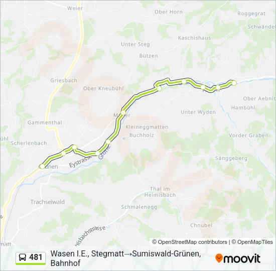 481 Bus Line Map