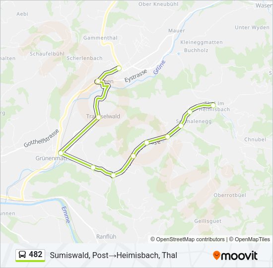 482 Bus Line Map