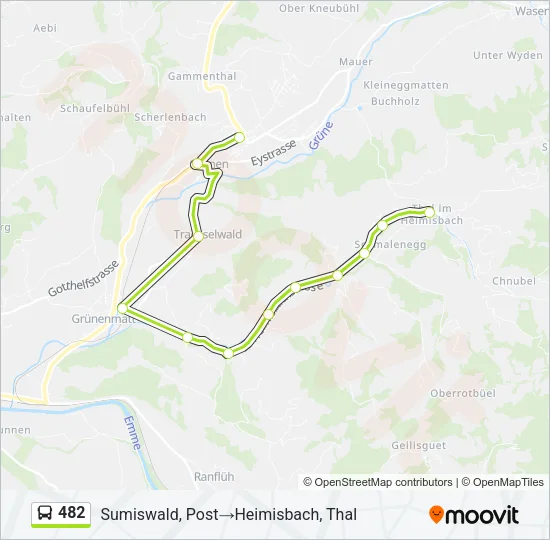 482 Bus Line Map