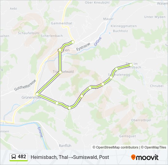 482 Bus Line Map