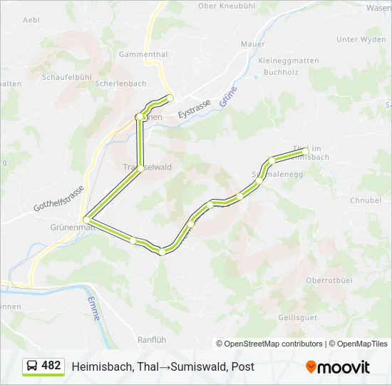 482 Bus Line Map