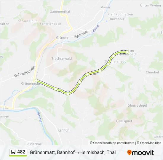 482 Bus Line Map