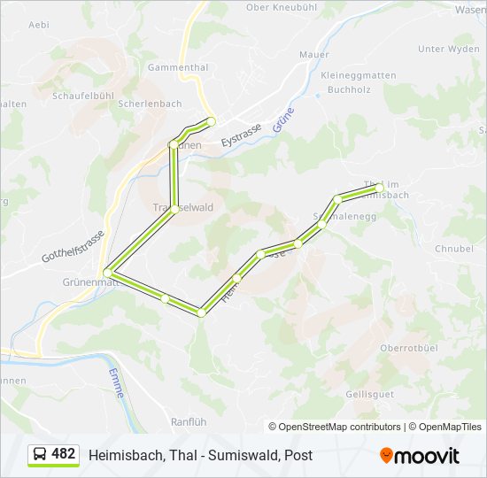 482 bus Line Map