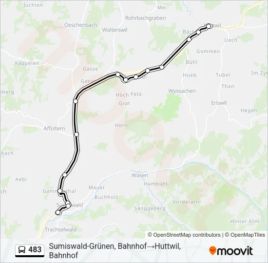 483 Bus Line Map