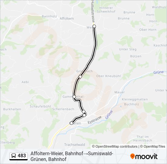 483 Bus Line Map