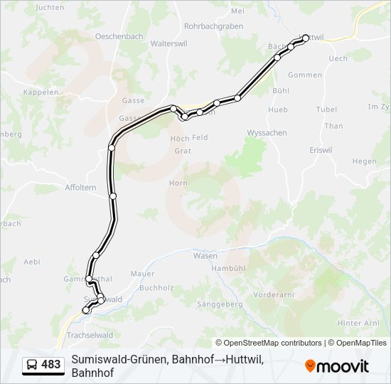 483 Bus Line Map