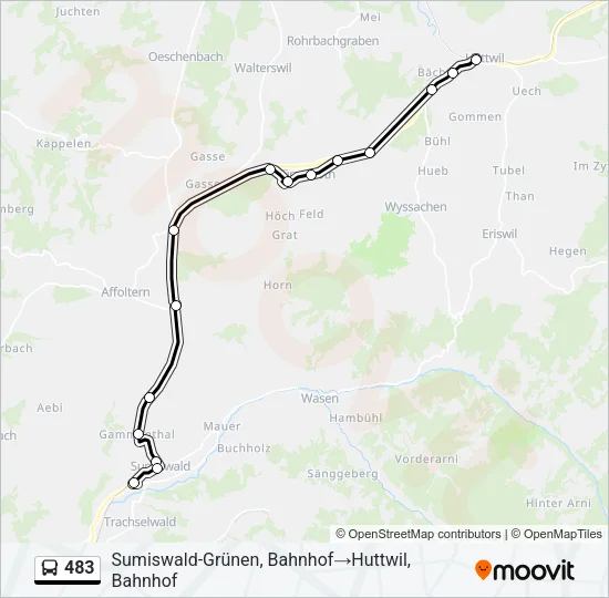 483 Bus Line Map