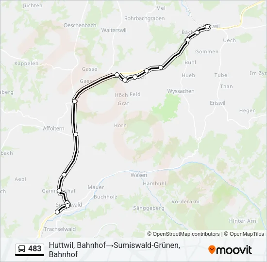 483 Bus Line Map