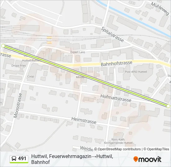 491 Bus Line Map