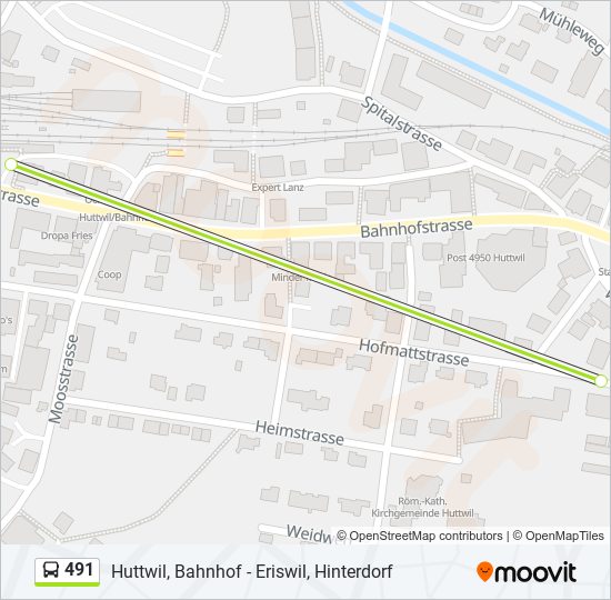 491 bus Line Map