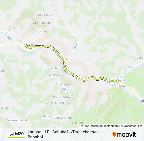 M20 Bus Line Map