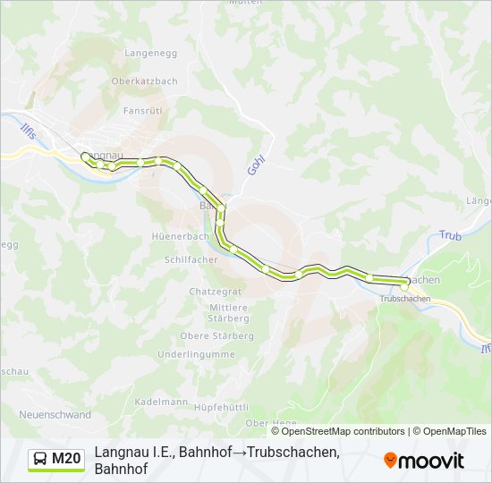 M20 Bus Line Map