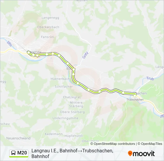 M20 Bus Line Map