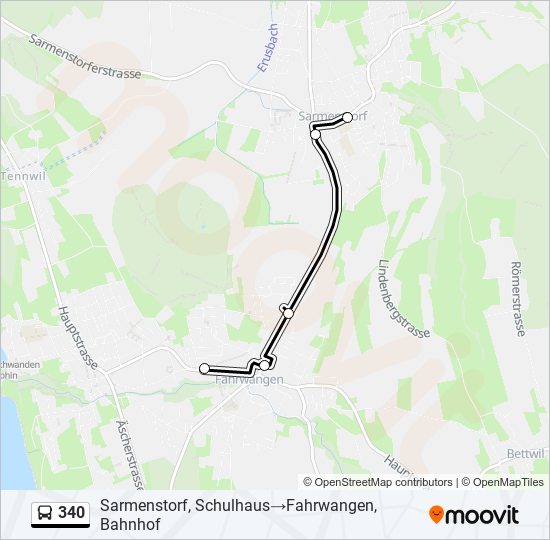 340 Bus Line Map