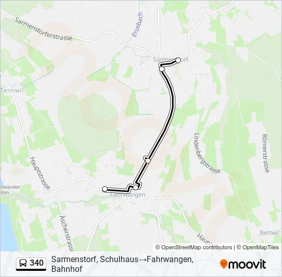 340 Bus Line Map
