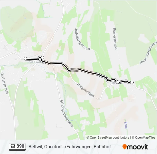 390 Bus Line Map