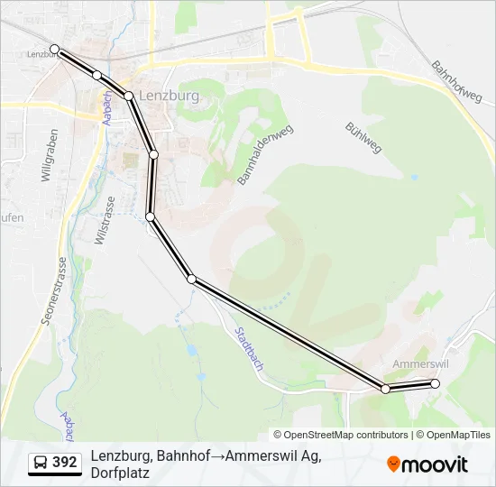 392 Bus Line Map