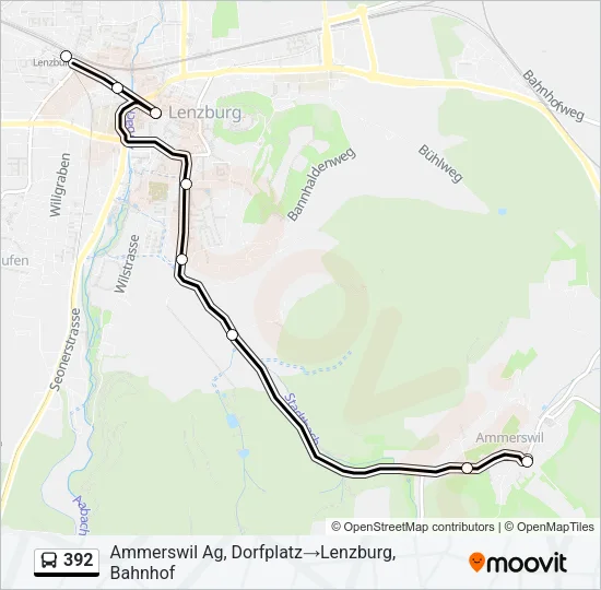 392 Bus Line Map