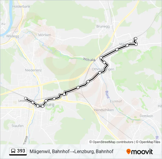 393 Bus Line Map