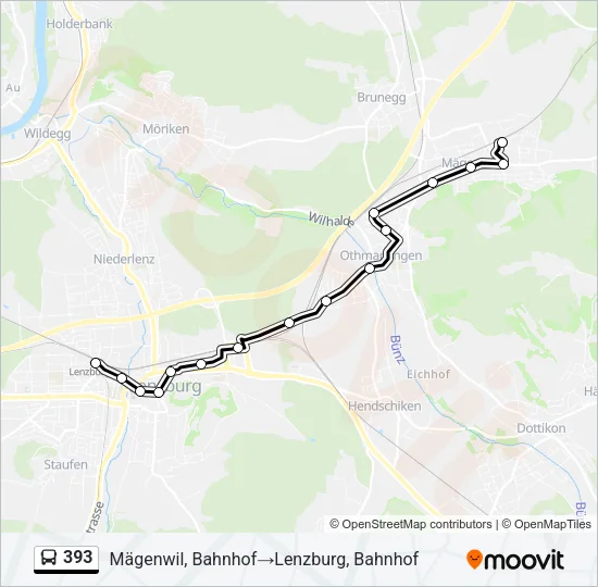 393 Bus Line Map