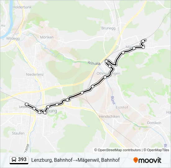393 Bus Line Map