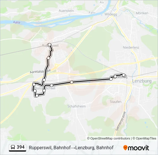 394 Bus Line Map