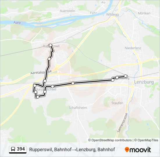 394 Bus Line Map