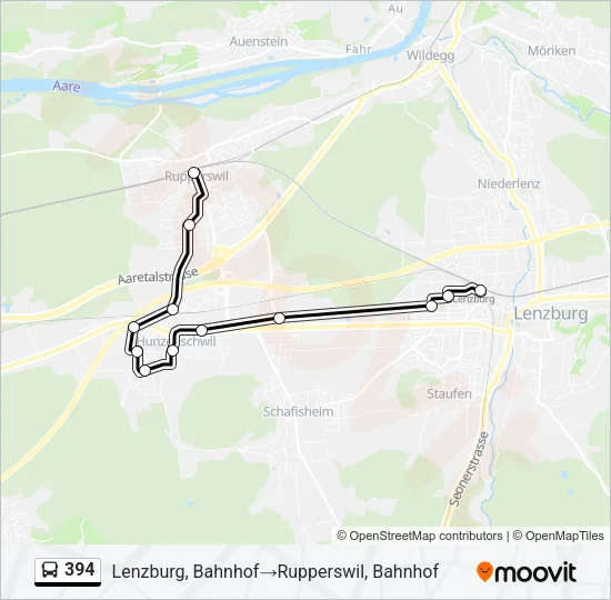 394 Bus Line Map