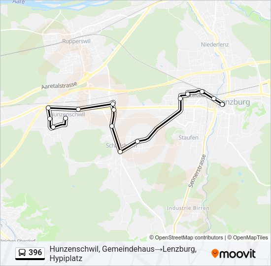 396 Bus Line Map