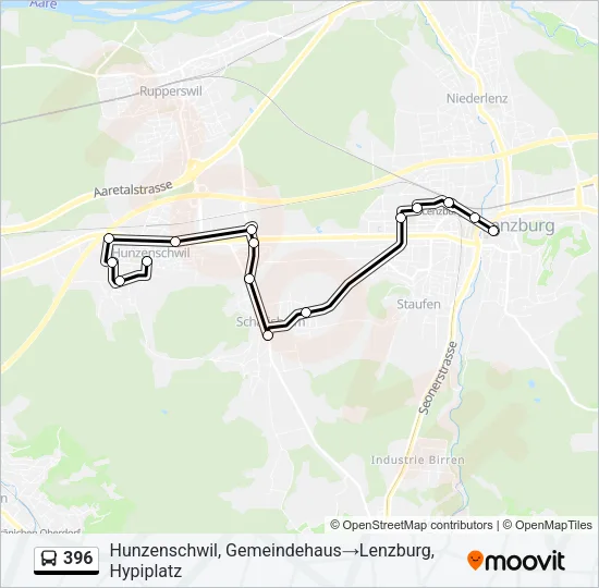396 Bus Line Map
