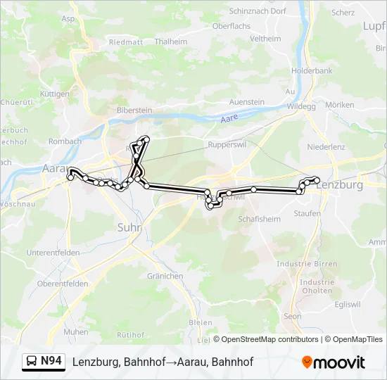 N94 Bus Line Map