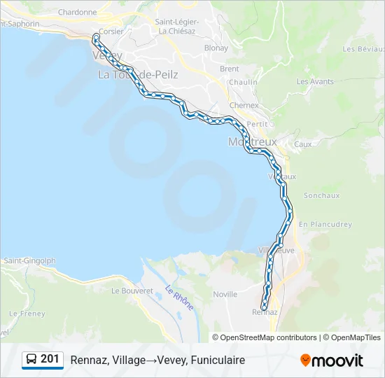 201 Bus Line Map