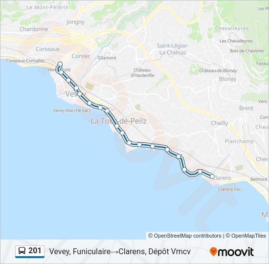 201 Bus Line Map