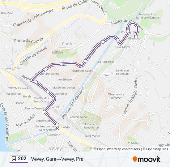 202 Bus Line Map