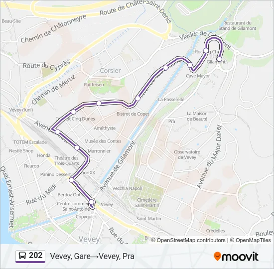 202 Bus Line Map