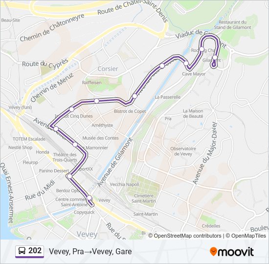 202 Bus Line Map