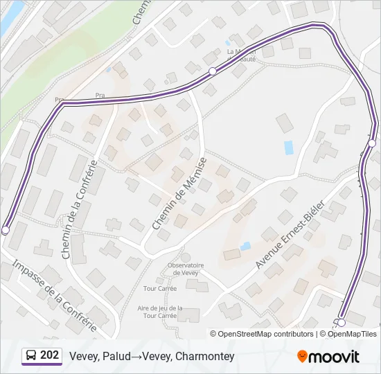 202 Bus Line Map