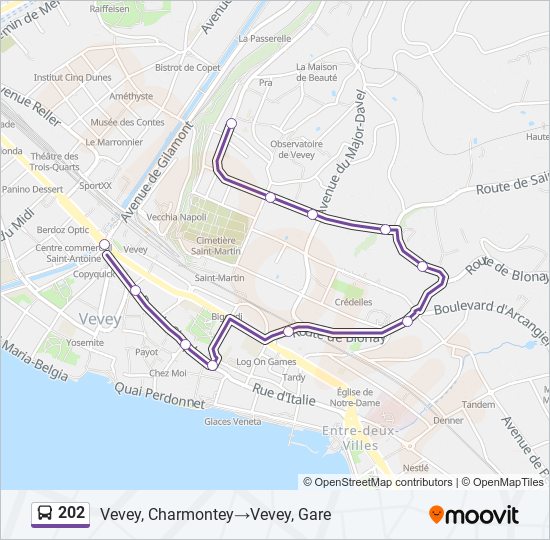202 Bus Line Map