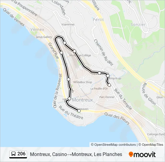 206 Bus Line Map