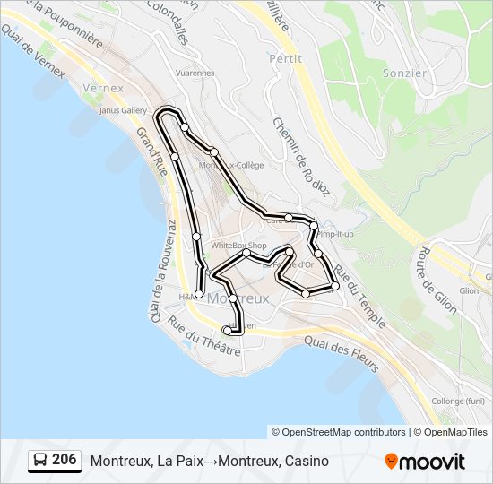 206 Bus Line Map