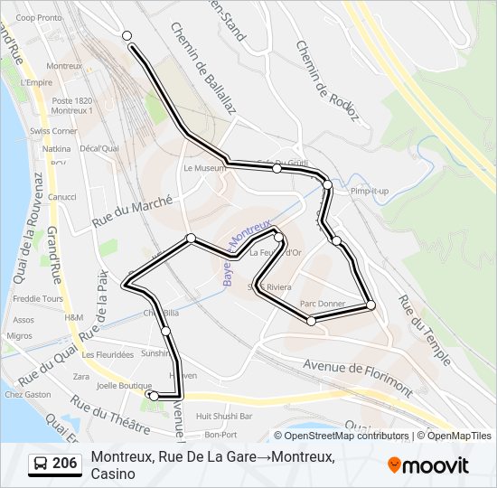 206 Bus Line Map