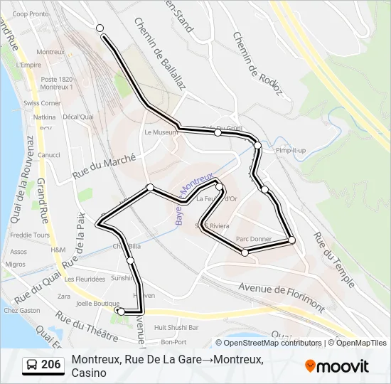 206 Bus Line Map