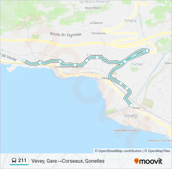 211 Bus Line Map