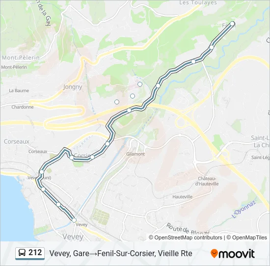 212 Bus Line Map