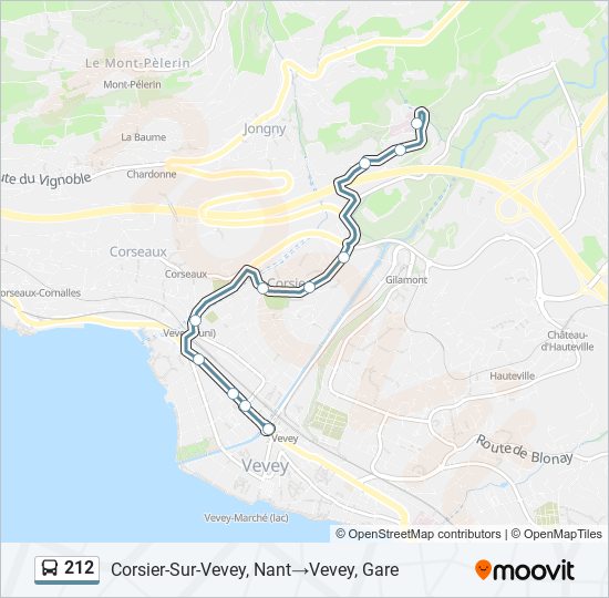 212 Bus Line Map