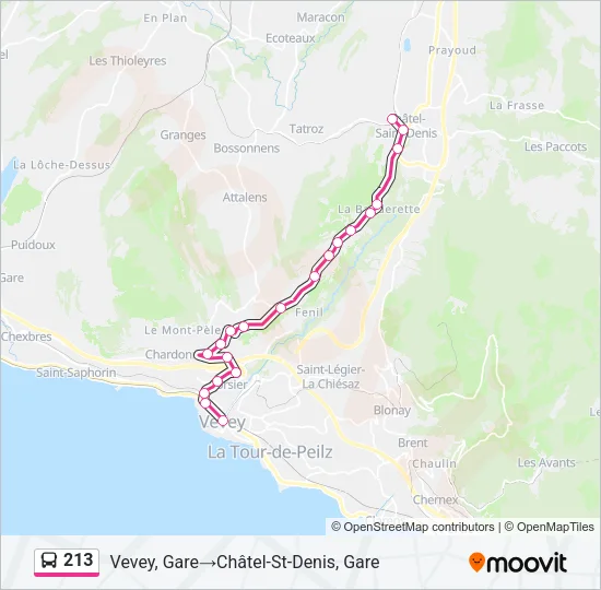 213 Bus Line Map