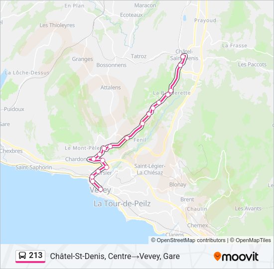 213 Bus Line Map