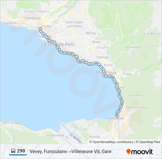 290 Bus Line Map