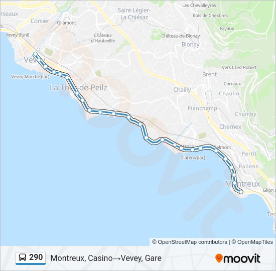 290 Bus Line Map