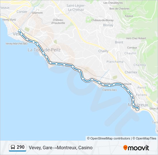 290 Bus Line Map